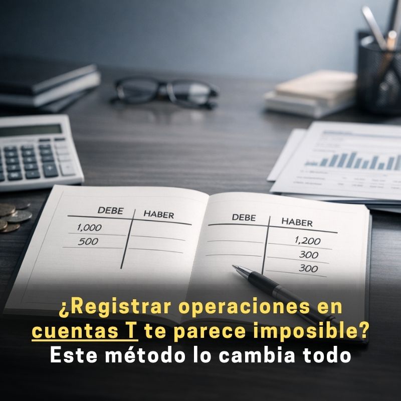 cómo registrar operaciones en cuentas t para principiantes