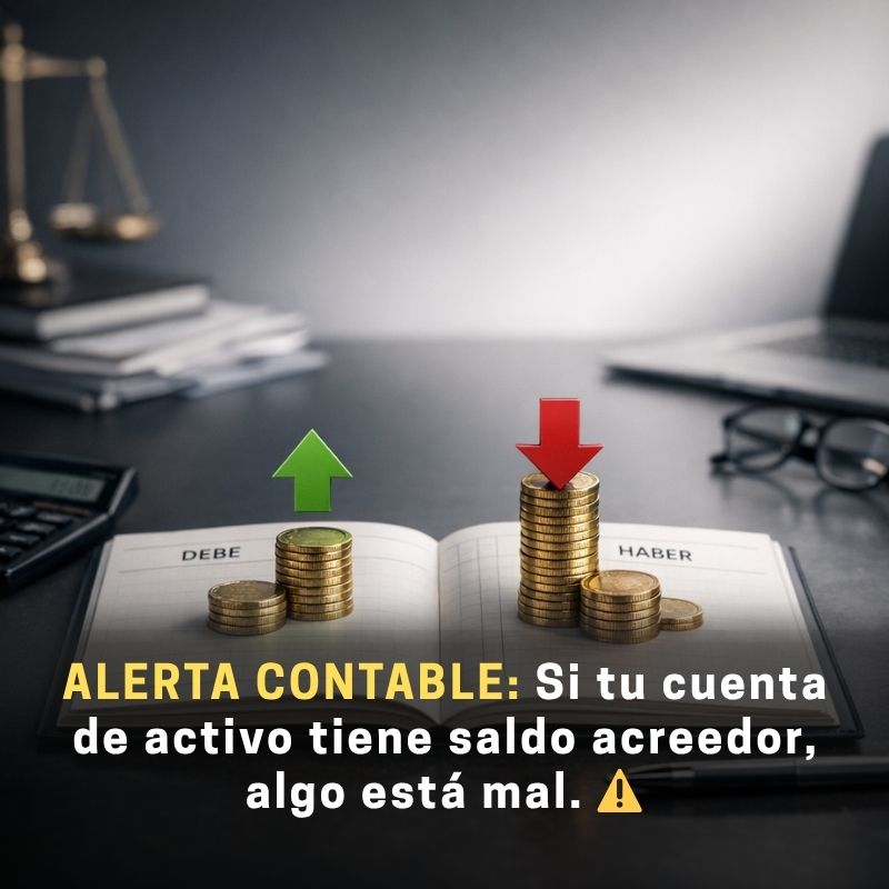 qué pasa si una cuenta de activo tiene saldo acreedor
