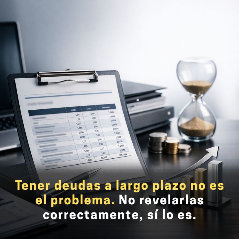 revelación de pasivos financieros a largo plazo