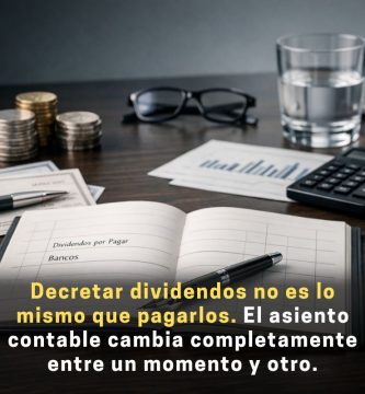 asiento contable de dividendos decretados y pagados