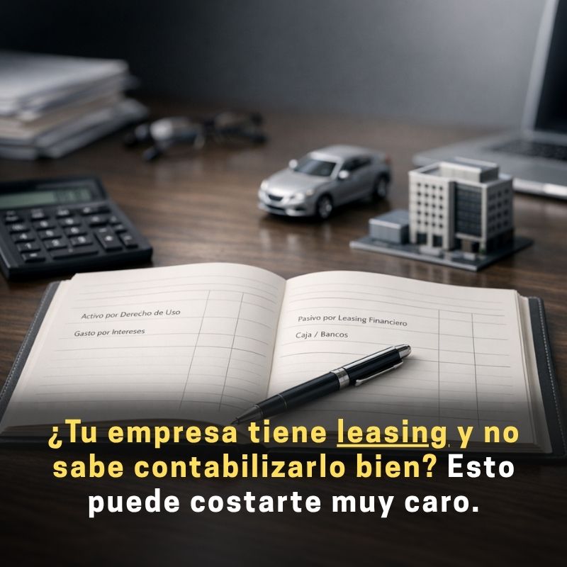 asiento contable de leasing financiero NIIF 16