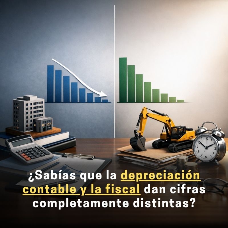 diferencia entre depreciación contable y depreciación fiscal