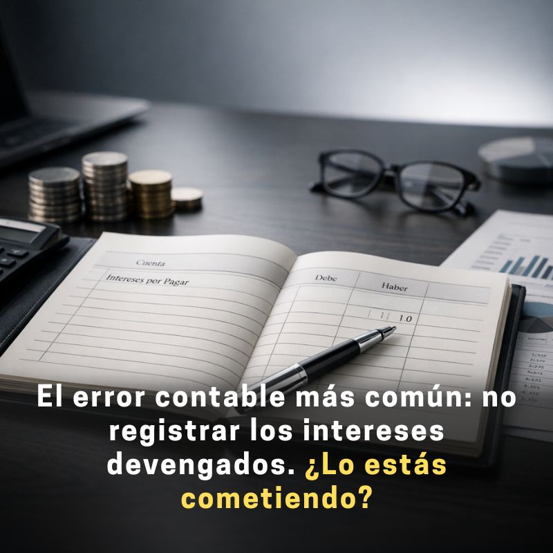 asiento contable de intereses por pagar devengados