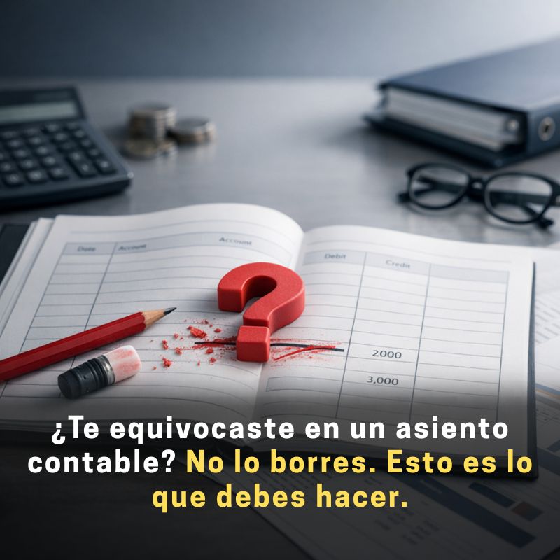 qué hacer si me equivoco en un asiento contable