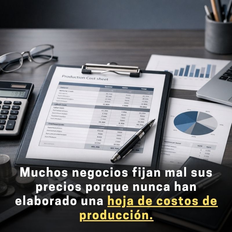 cómo hacer una hoja de costos de producción