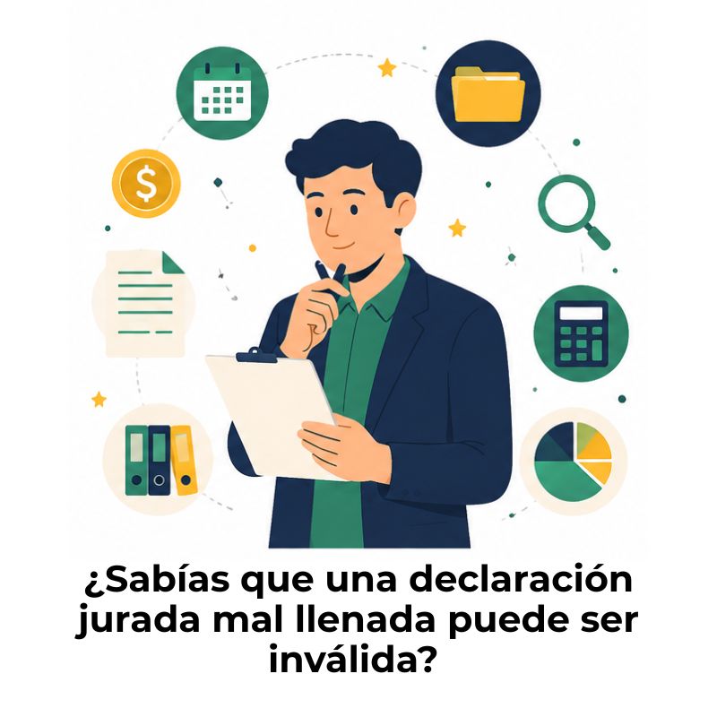 cómo llenar una declaración jurada
