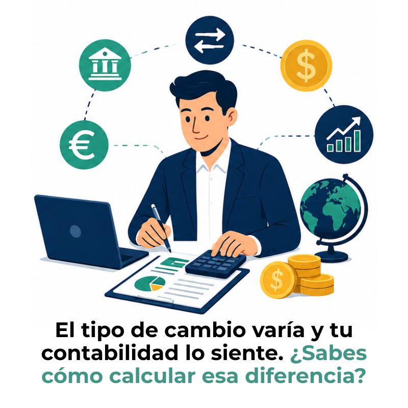 cómo calcular la diferencia de cambio contable
