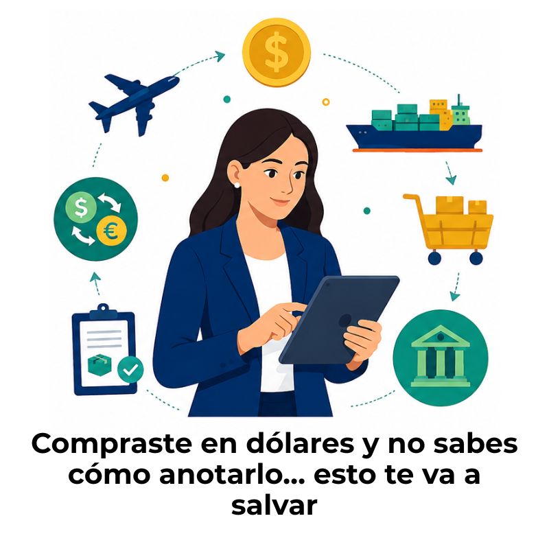 cómo registrar una compra en moneda extranjera