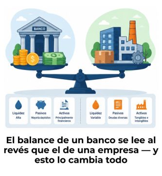 diferencia entre balance de un banco y de una empresa