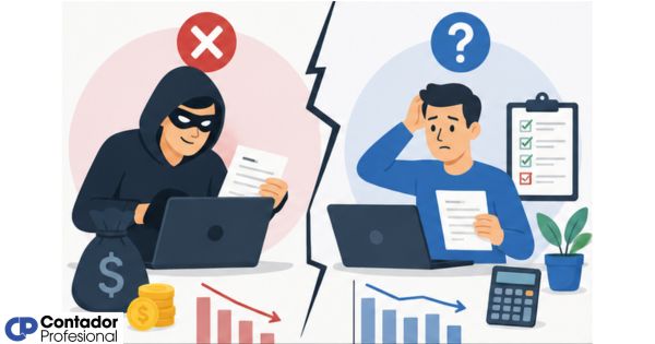 diferencia entre fraude y error contable