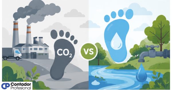 diferencia entre huella de carbono y huella hídrica