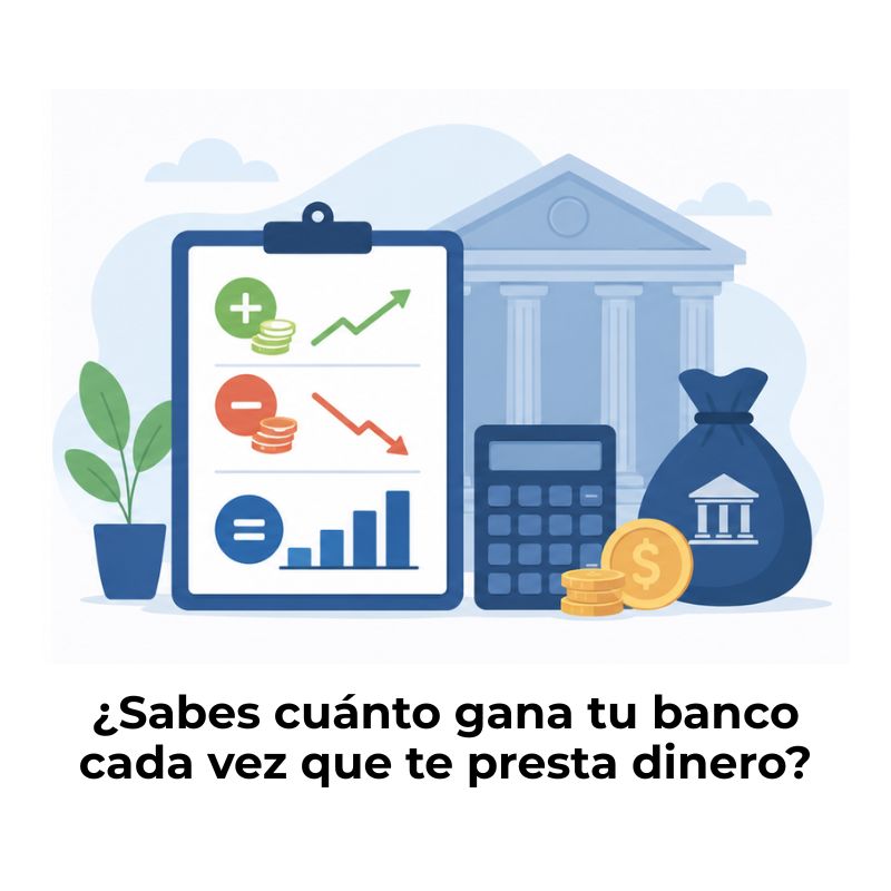 cómo se calcula el margen financiero de un banco