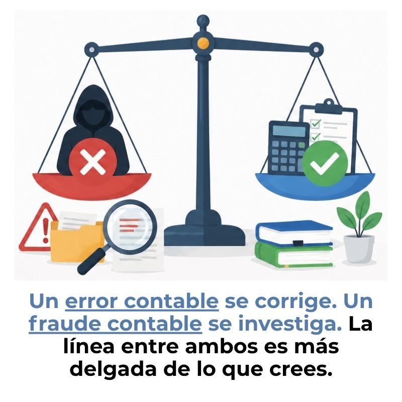 diferencia entre fraude y error contable