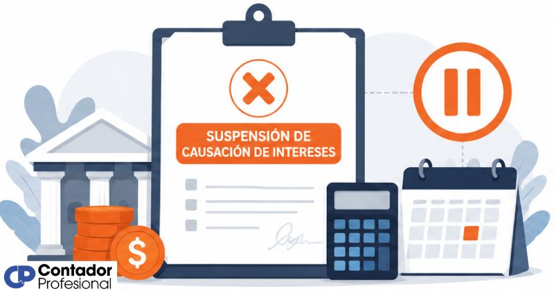 suspensión de causación de intereses