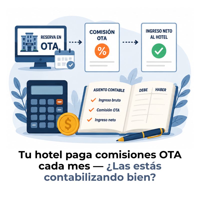 Cómo se contabilizan las comisiones OTA de un hotel