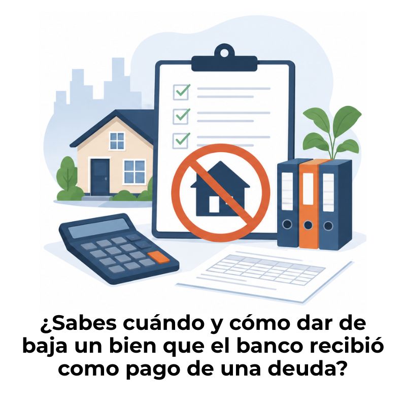 cómo dar de baja un bien recibido en pago