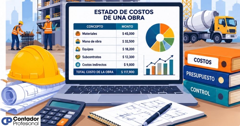 cómo elaborar el estado de costos de una obra