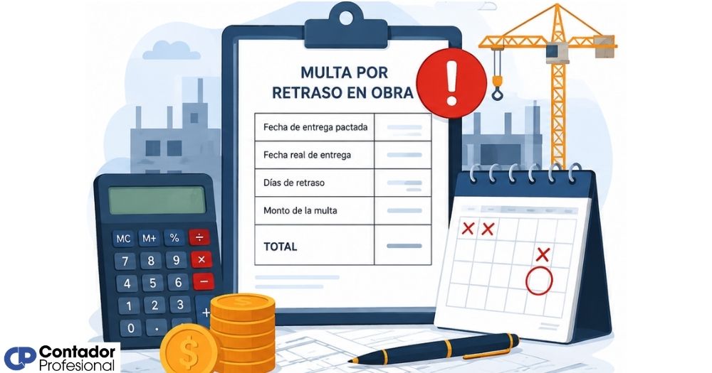 contabilización de las multas por retraso en una obra