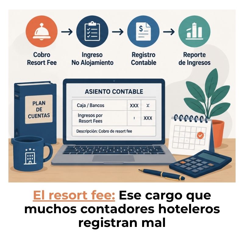 cómo contabilizar los resort fees de un hotel