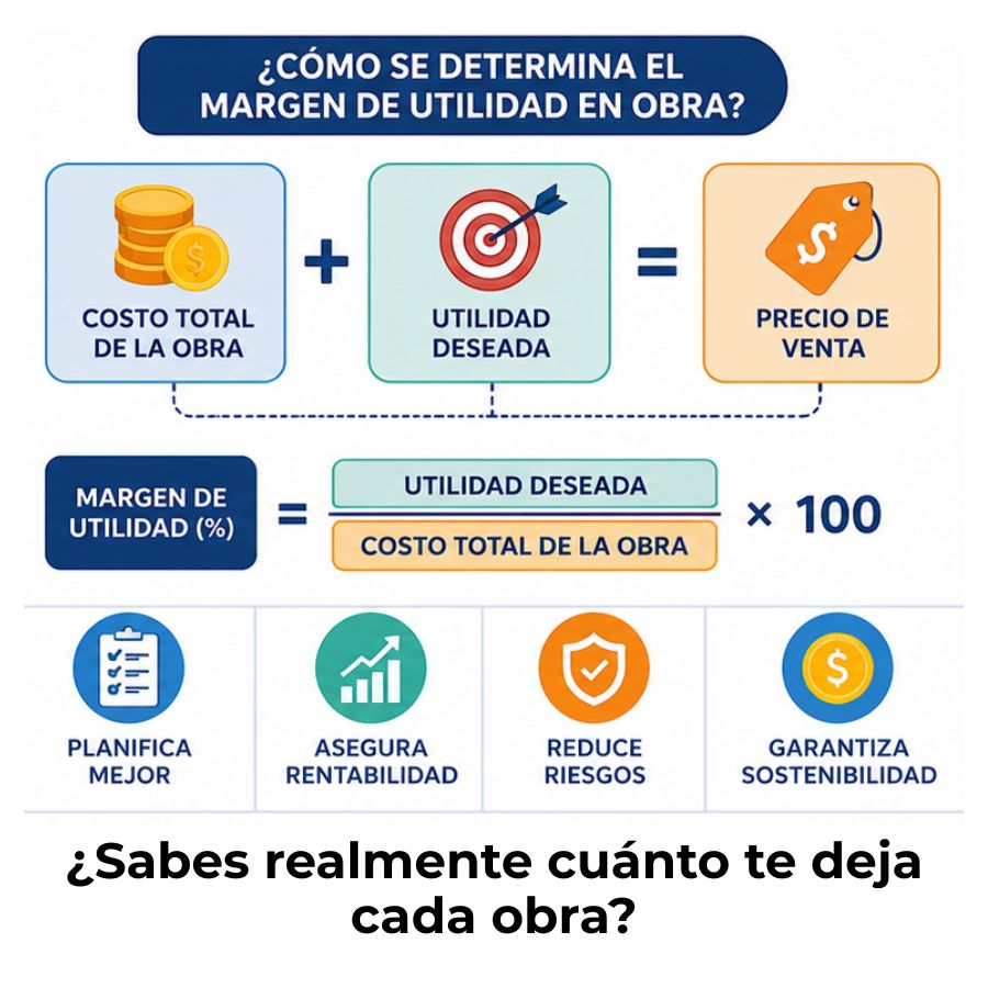 cómo se determina el margen de utilidad en obra