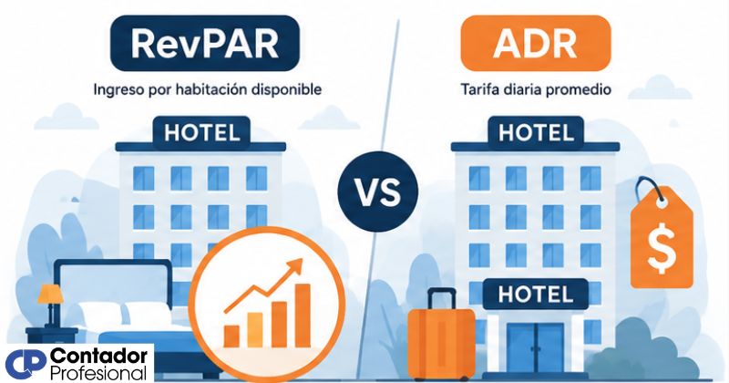 diferencia entre RevPAR y ADR hotelero