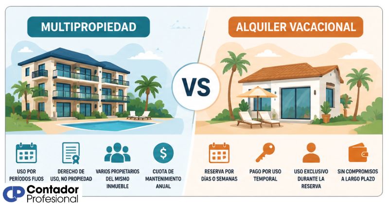 diferencia entre multipropiedad y alquiler vacacional