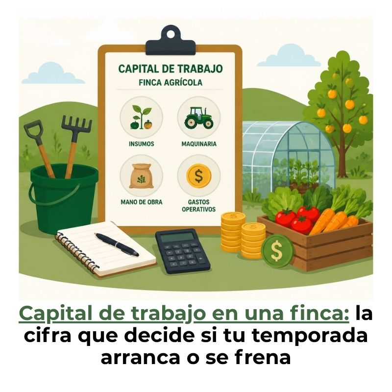capital de trabajo en una finca agrícola