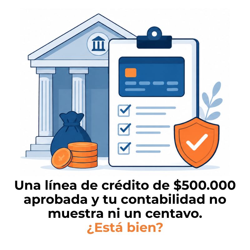 registro contable de líneas de crédito no utilizadas