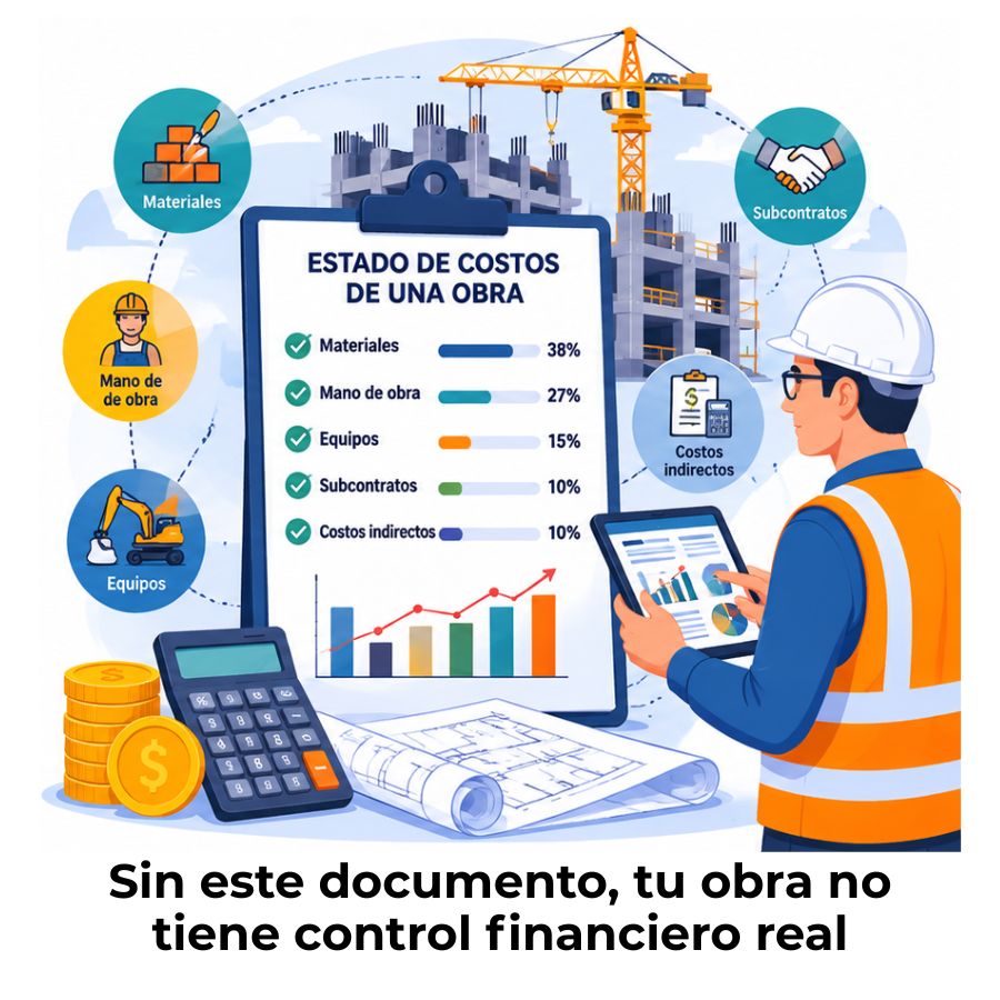 cómo elaborar el estado de costos de una obra