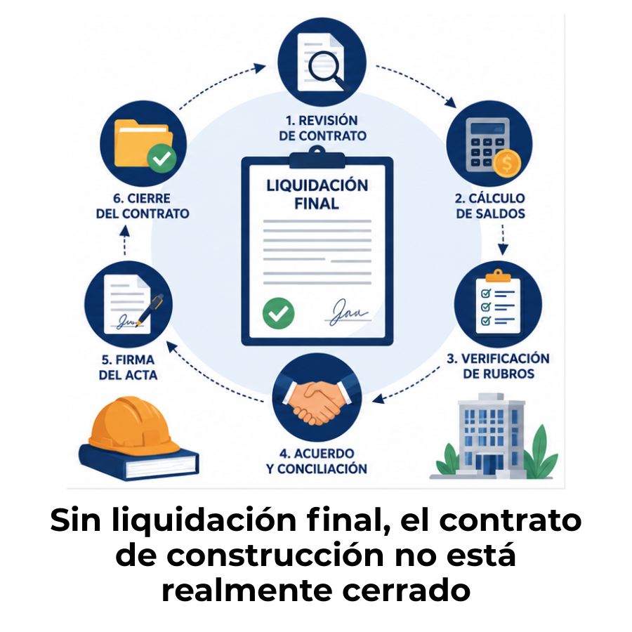 liquidación final de un contrato de construcción