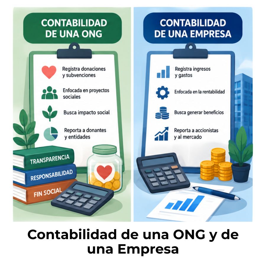 Contabilidad de una ONG y de una Empresa