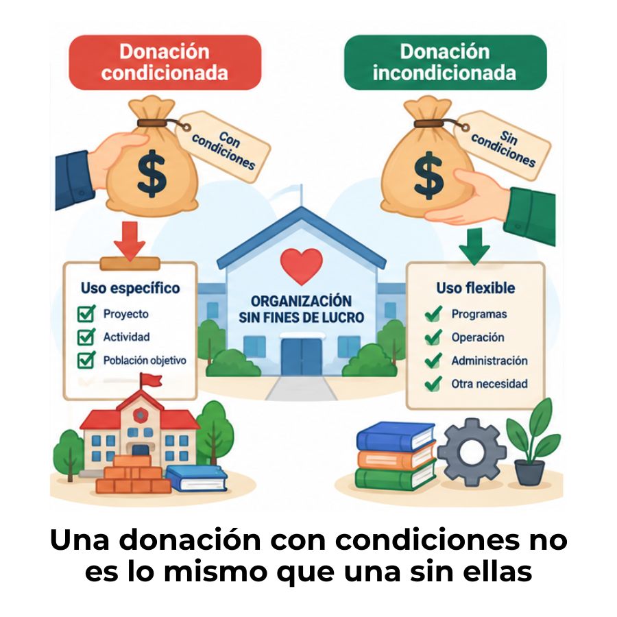 Donación Condicionada e Incondicionada en una ONG