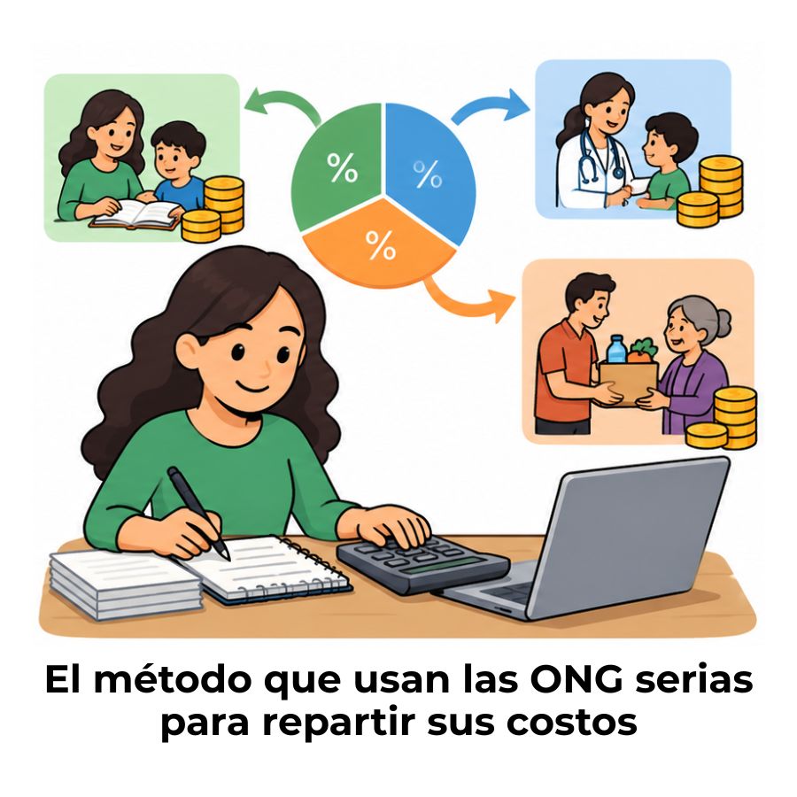 asignar gastos compartidos entre los programas de una ONG