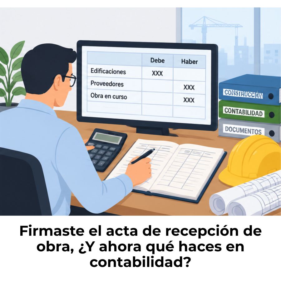 cómo afecta el acta de recepción de obra a tu contabilidad