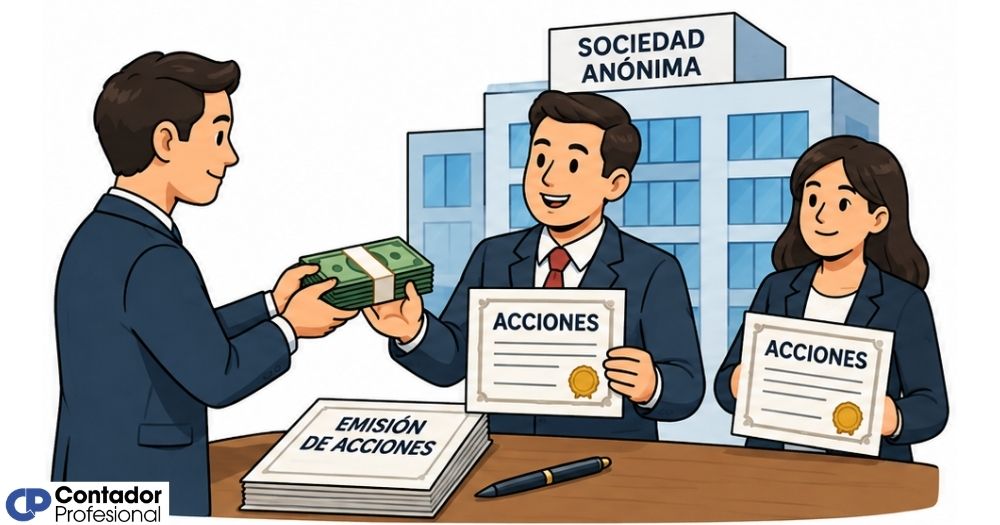 contabilización de la emisión de acciones