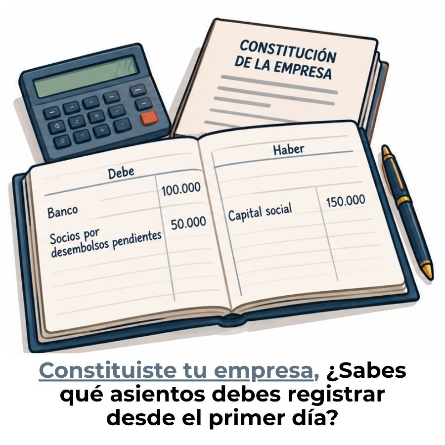 contabilizar la constitución de una empresa
