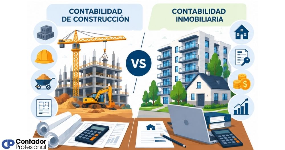 diferencia entre contabilidad de construcción e inmobiliaria