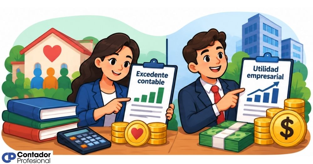 diferencia entre excedente contable y utilidad empresarial