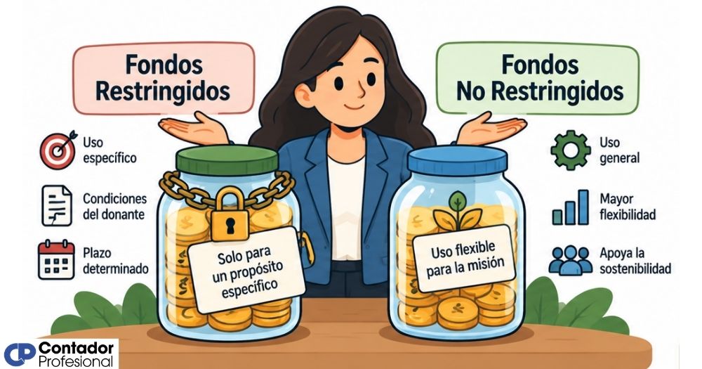 diferencia entre fondos restringidos y no restringidos