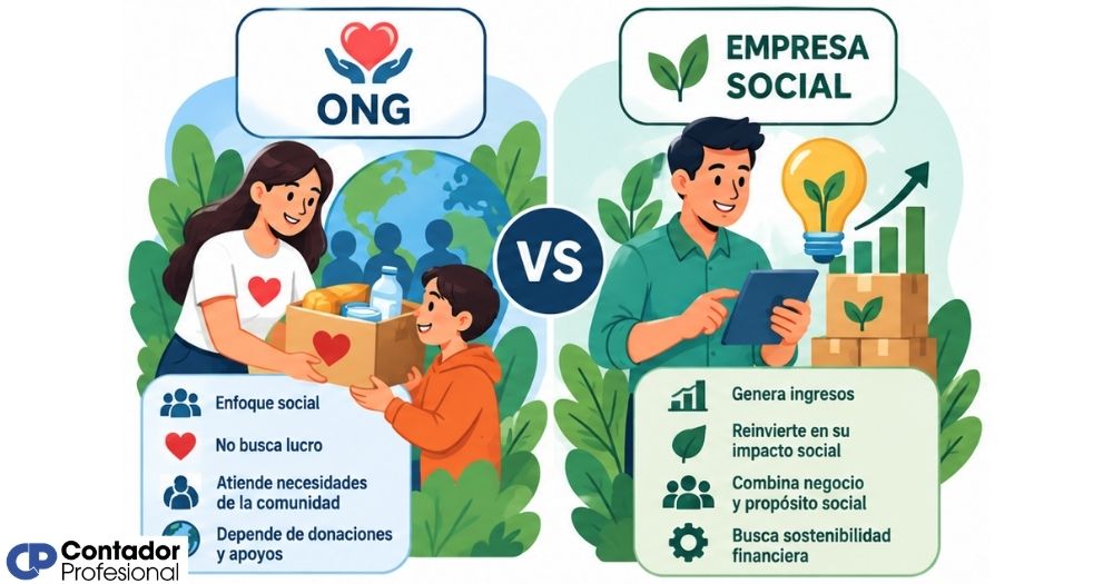 diferencia entre una ONG y una empresa social