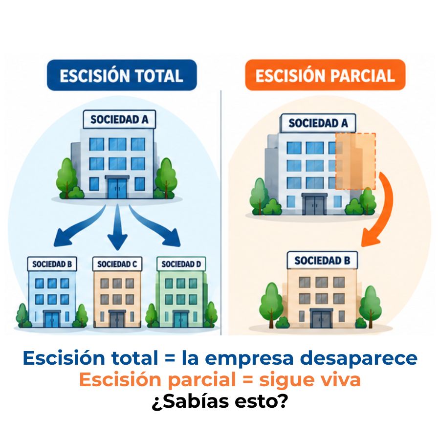 diferencia entre escisión total y escisión parcial