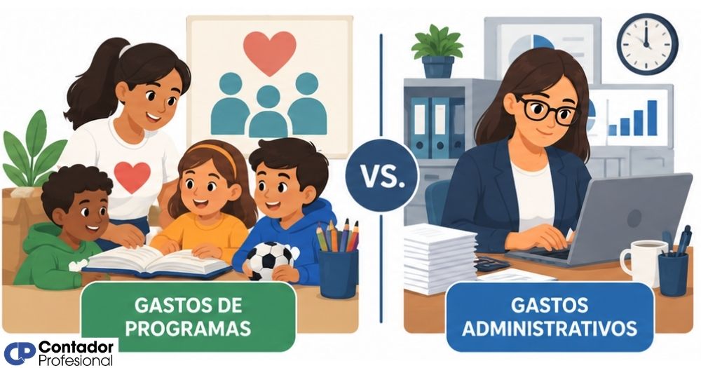 gastos de programas vs. gastos administrativos