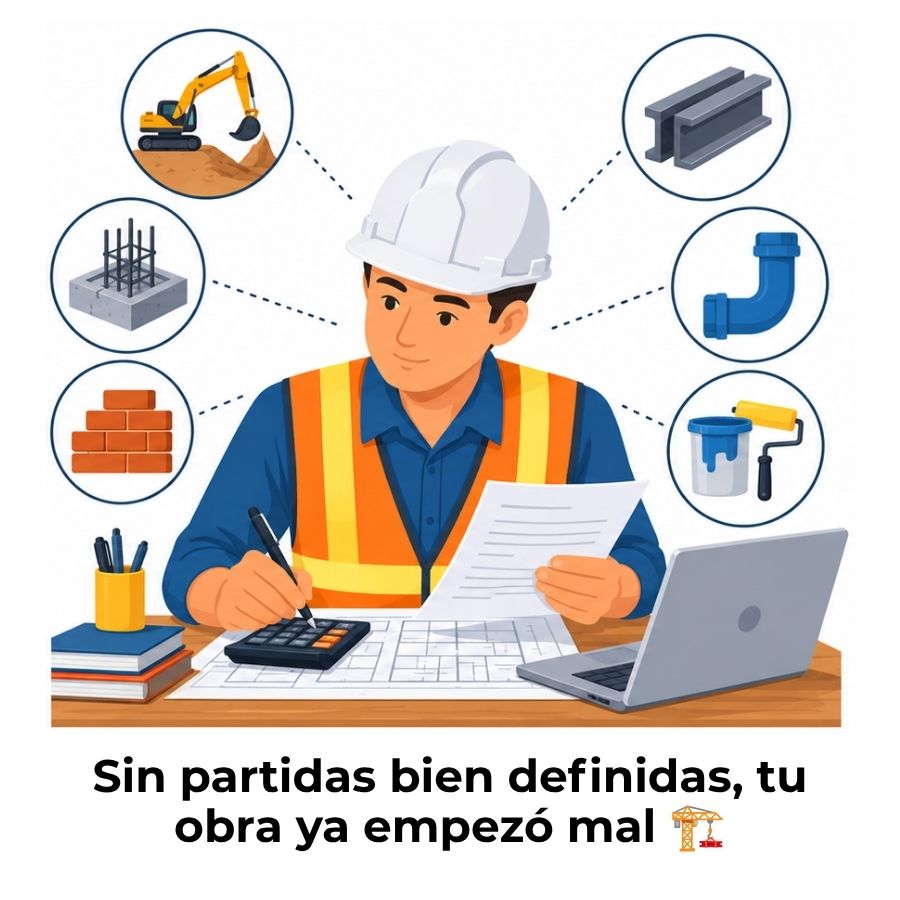 partidas de un presupuesto de obra de construcción