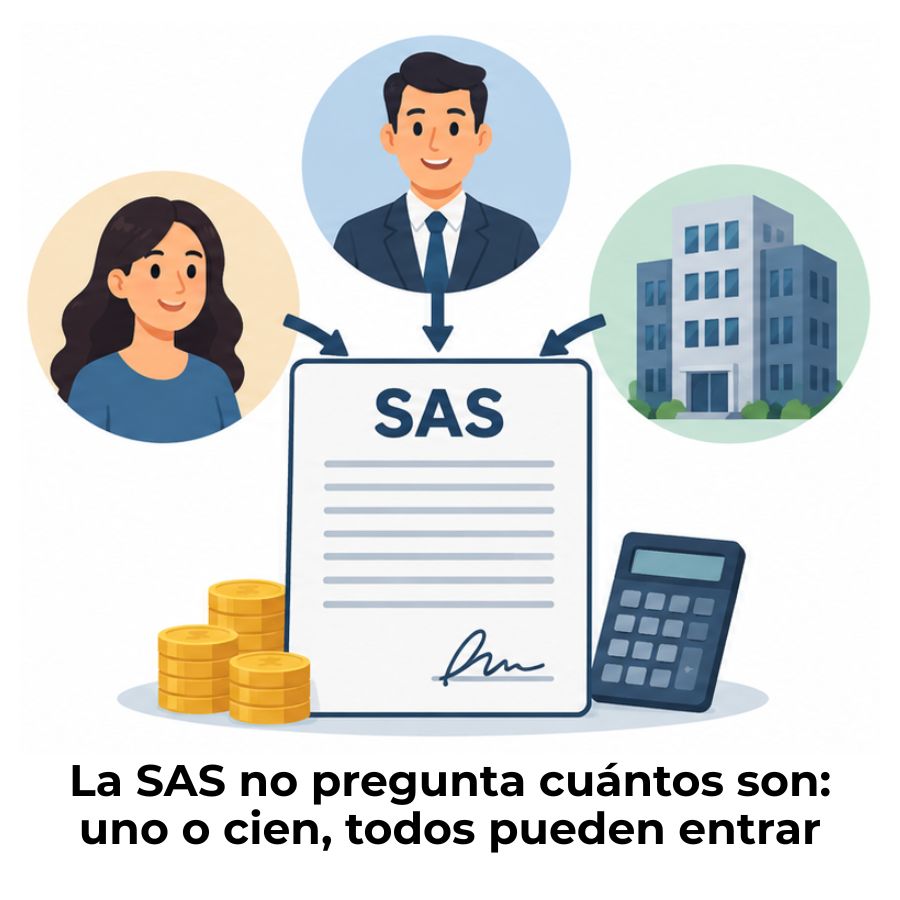 quiénes pueden ser socios de una SAS