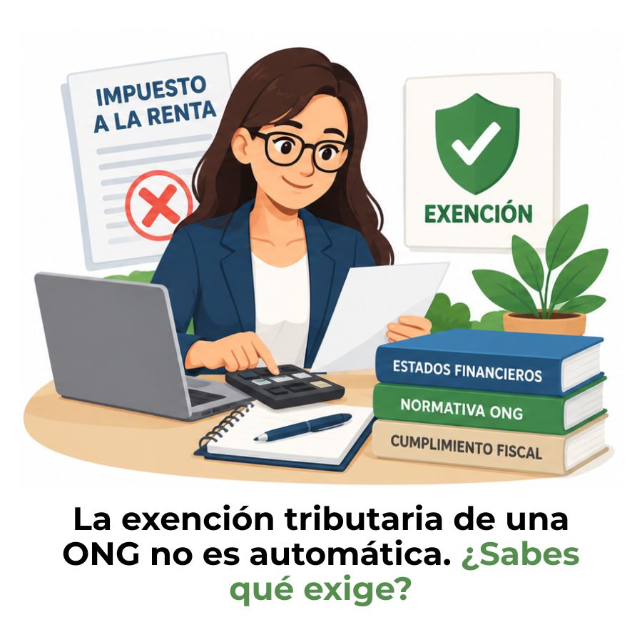 exención del impuesto a la renta para una ONG