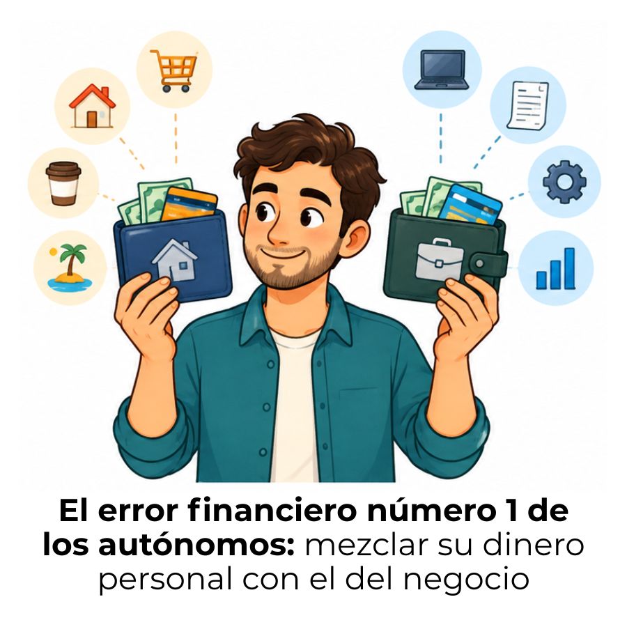 cómo separar las finanzas personales del negocio siendo autónomo