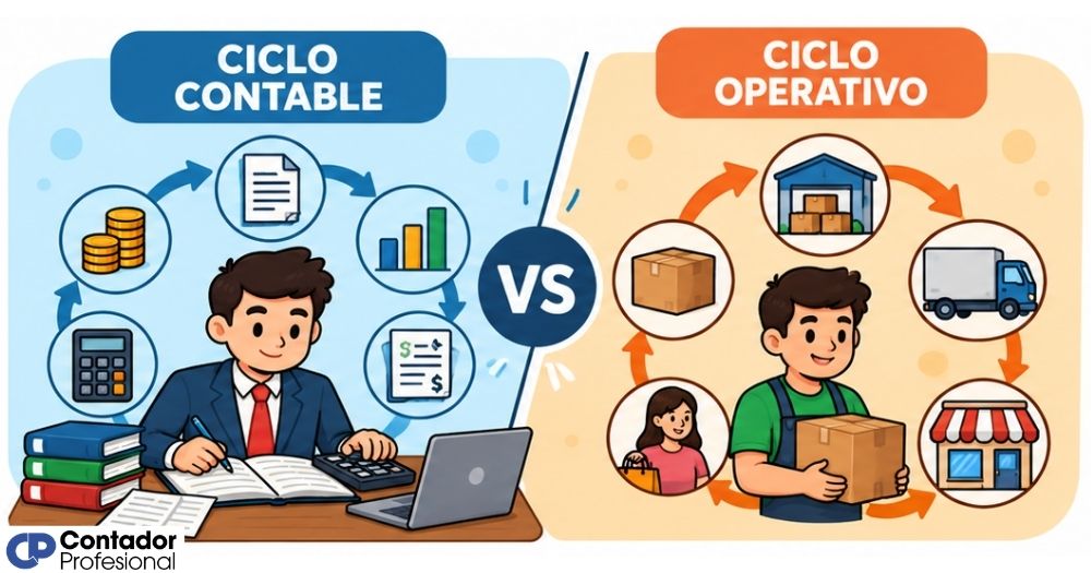 diferencia entre ciclo contable y ciclo operativo