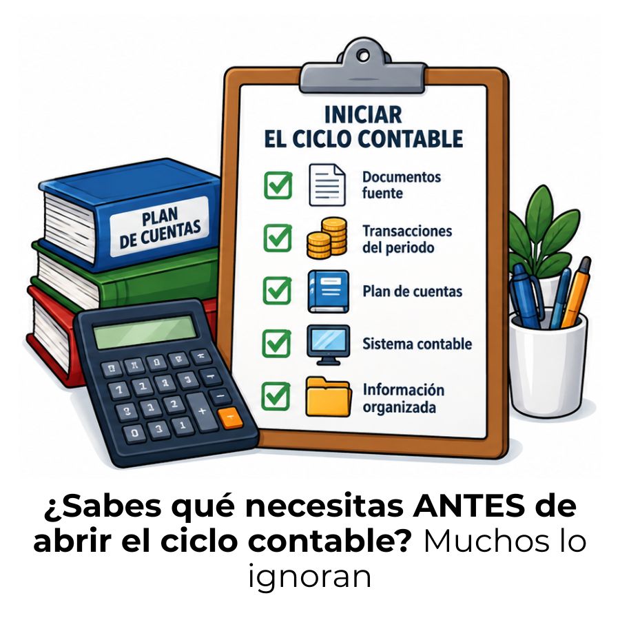qué se necesita para iniciar el ciclo contable